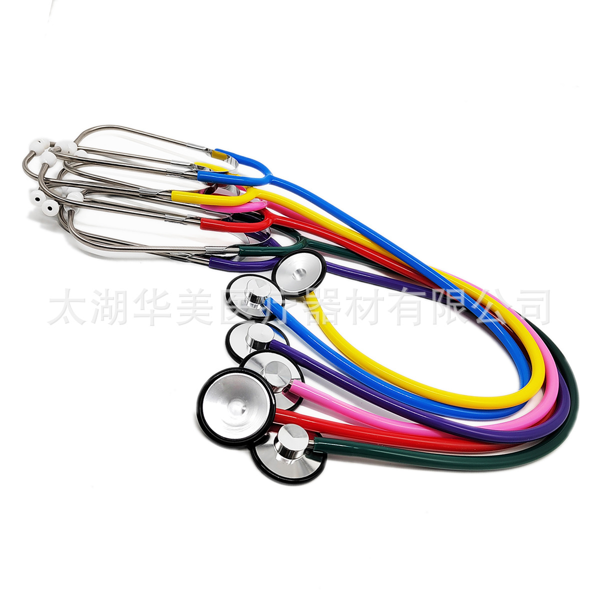 Factory direct supply aluminum single stethoscope multi-color optional teaching toy earpiece one-time only for export auscultation