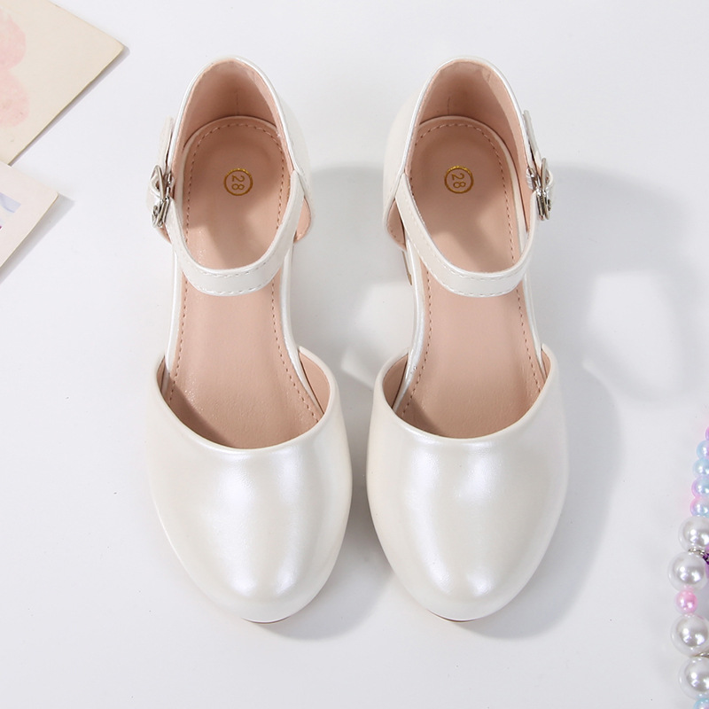 Summer New Style Baotou Women's Shoes, Fairy Style Student Sandals, Hollow Popular Thick Heels, One-Line Buckle Straps, Trendy Girls' Shoes