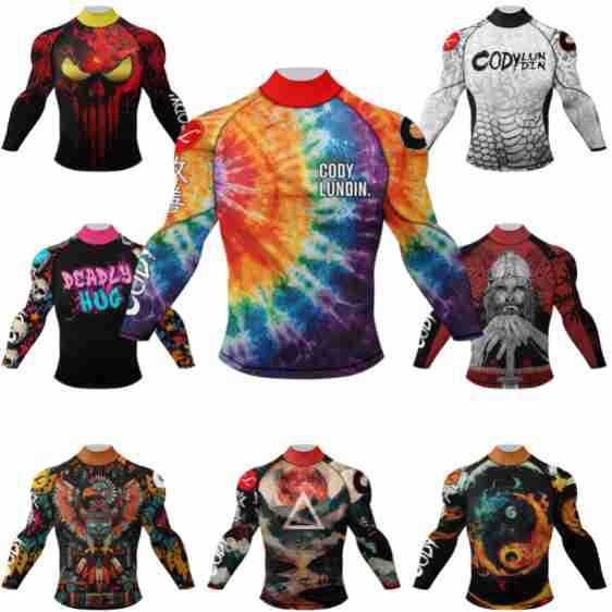2024 New High Neck Long Sleeve Casual Wear Sweat-wicking Quick-drying High Elastic Tight Clothes Exquisite Printing Sports Running Long Sleeve