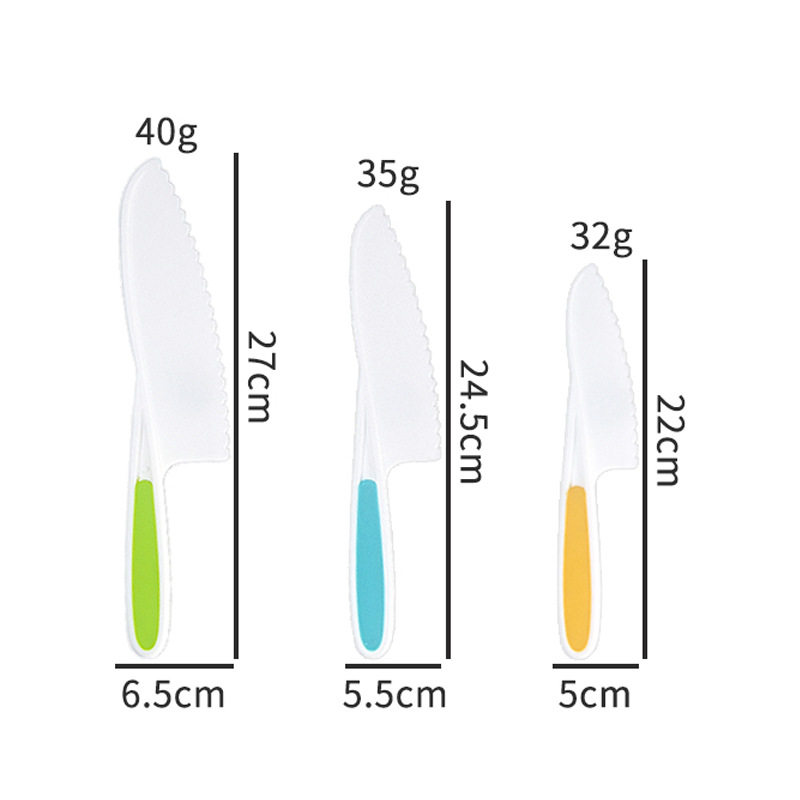 Children's knife suit does not hurt hands chopping board knife early education children's plastic fruit knife suit toy wooden knife