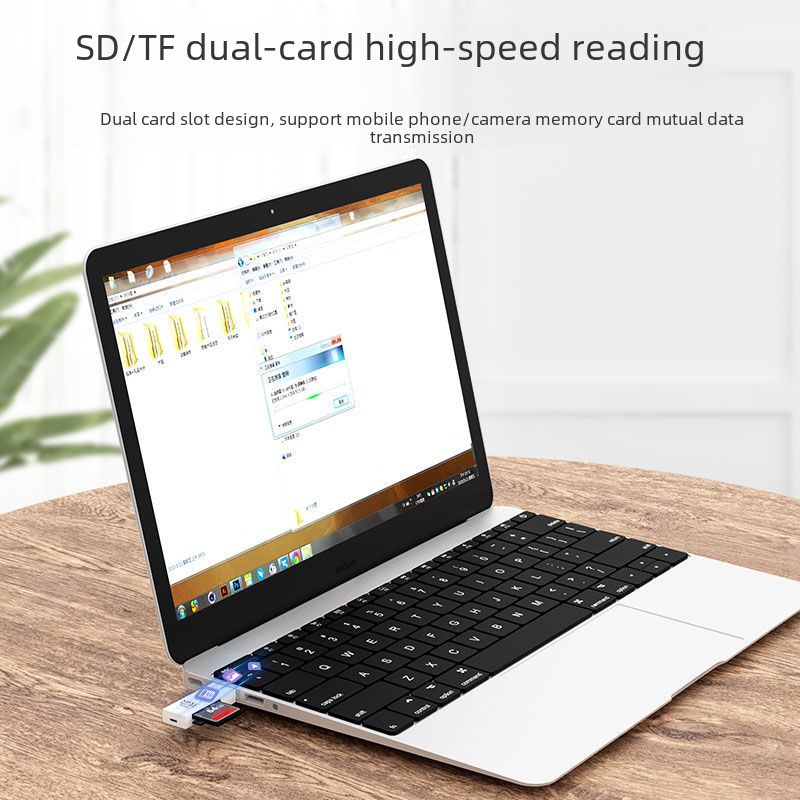 Multifunctional 2-in-1 3.0 high-speed card reader support TF/SD card applicable camera computer car notebook