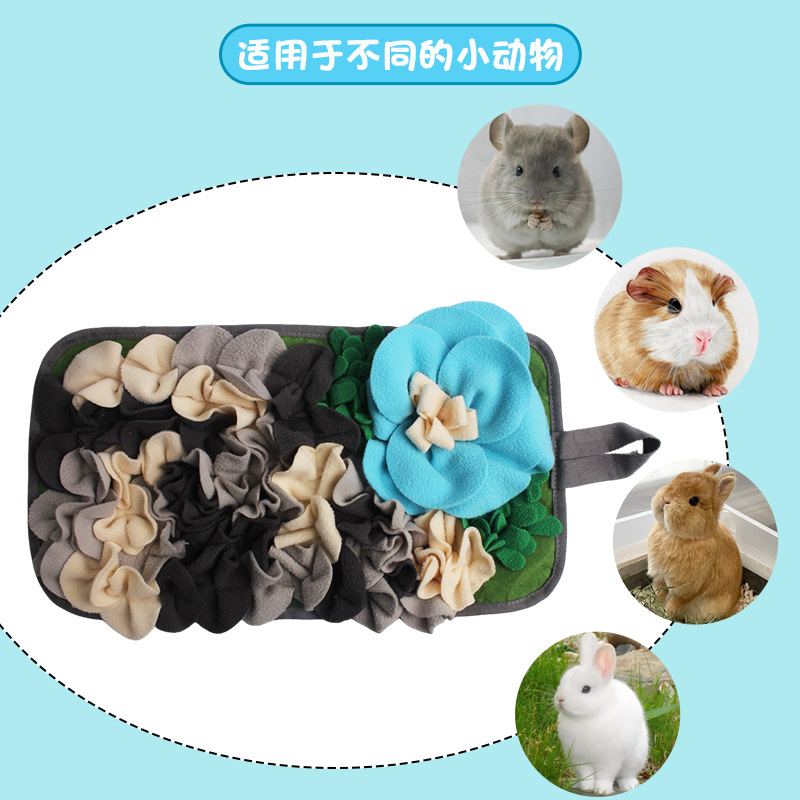 Amazon Temu New Rabbit Guinea Pig Foraging Mat to Relieve Mood Chinchilla Rabbit Square Garden Sniffing Mat