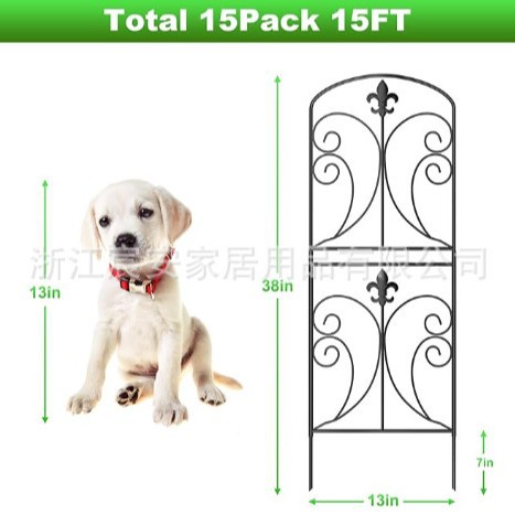 Amazon Cross Border Gardening Iron Decoration Garden Climbing Frame Fence Courtyard Animal Fence Pet Fence Dog Cage