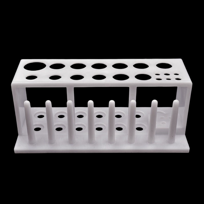 Multifunctional Test Tube Rack 19 Holes 8 Columns Plastic Test Tube Rack Dropper Rack Funnel Rack Chemical Experiment Equipment
