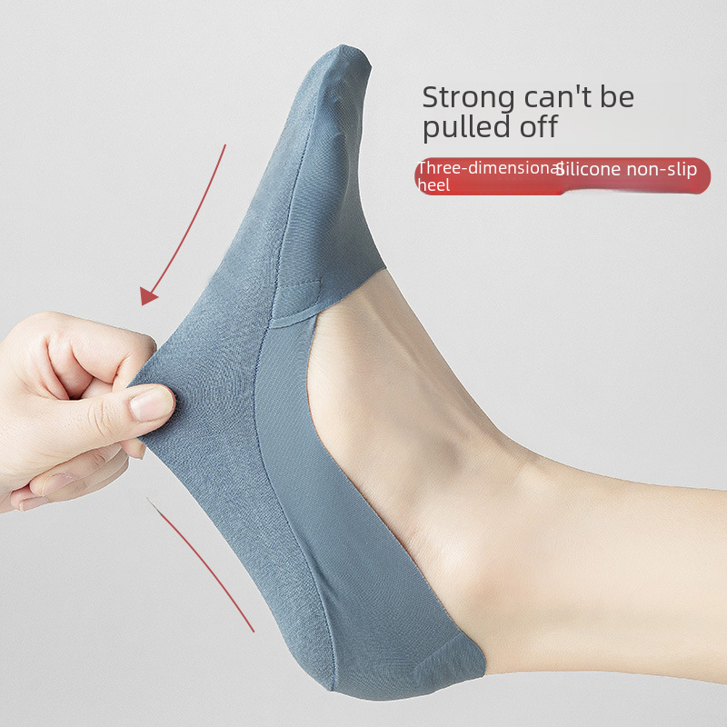 Boat socks women's summer thin cotton bottom non-slip do not fall off socks women's short socks shallow mouth invisible socks ins trendy