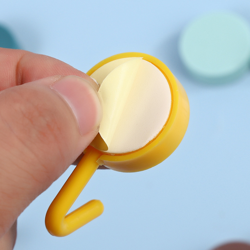 Macaron Small Hooks Come with Sponge-Backed Adhesive Hooks, No Trace Hooks Behind the Door, Kitchen and Bathroom Cute Small Sticky Hooks Wholesale