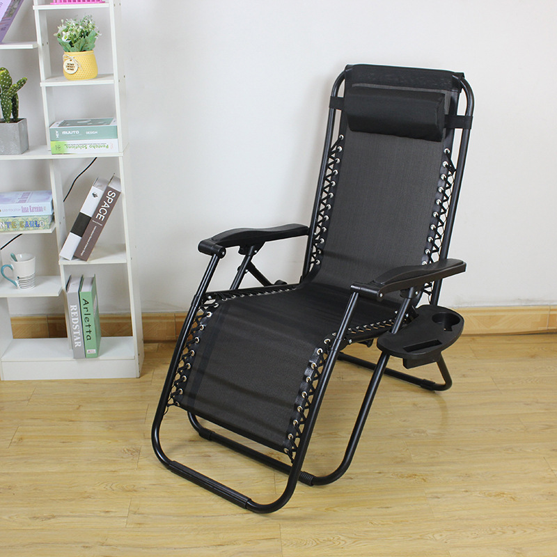 Self-produced Recliner Nap Folding Recliner Office Lunch Chair Beach Chair Black Reclining Chair