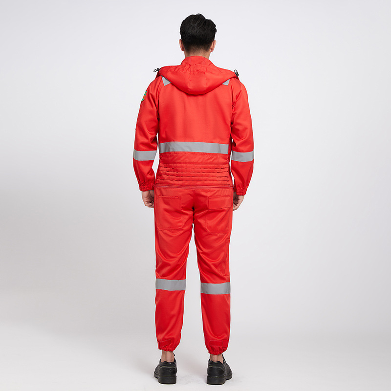 Acid and Alkali Resistant Anti-Static Coverall Chemical Enterprise Labor Protection Jumpsuit with Hood Crew Factory Ship Protective Clothing Logo