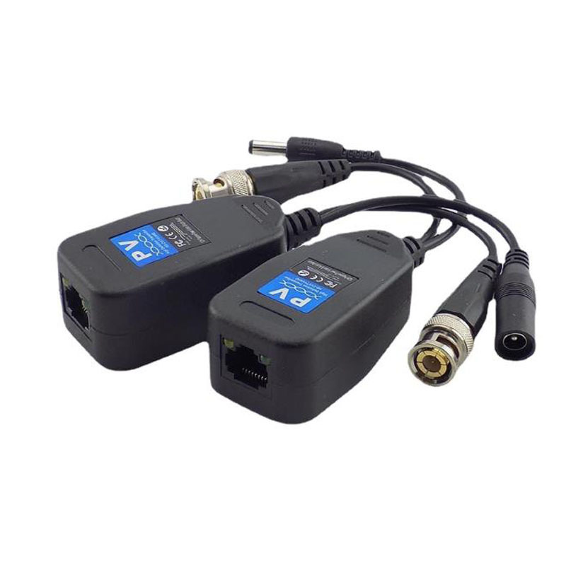Monitoring PV power video two-in-one twisted pair transmitter coaxial analog BNC connector to RJ45 network cable port