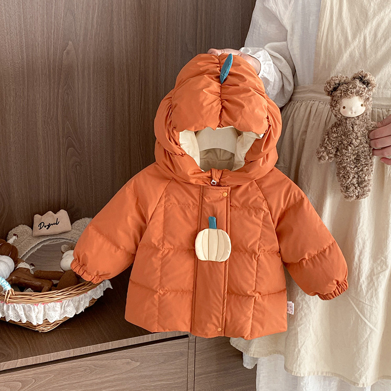 Детская пуховка зимняя 2025 года, новый стиль, легкая белая утиная пуховка для мальчиков и девочек, теплый верх для детей