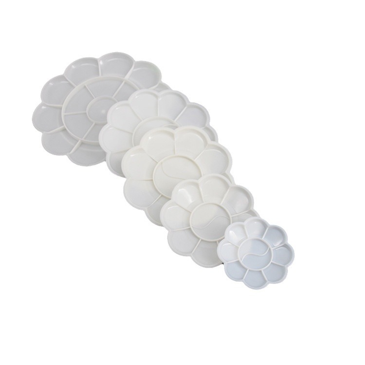 Factory wholesale large and medium plum blossom pigment palette palette propylene watercolor gouache palette box wholesale