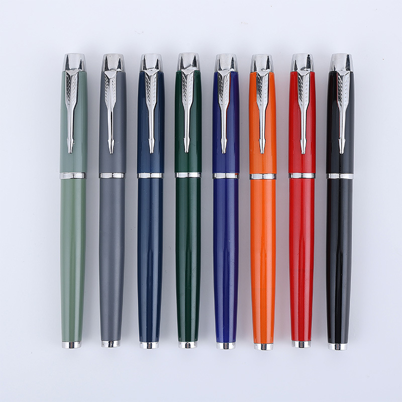 Business sign pen metal rod neutral pen water pen ball pen gift pen support lettering custom logo