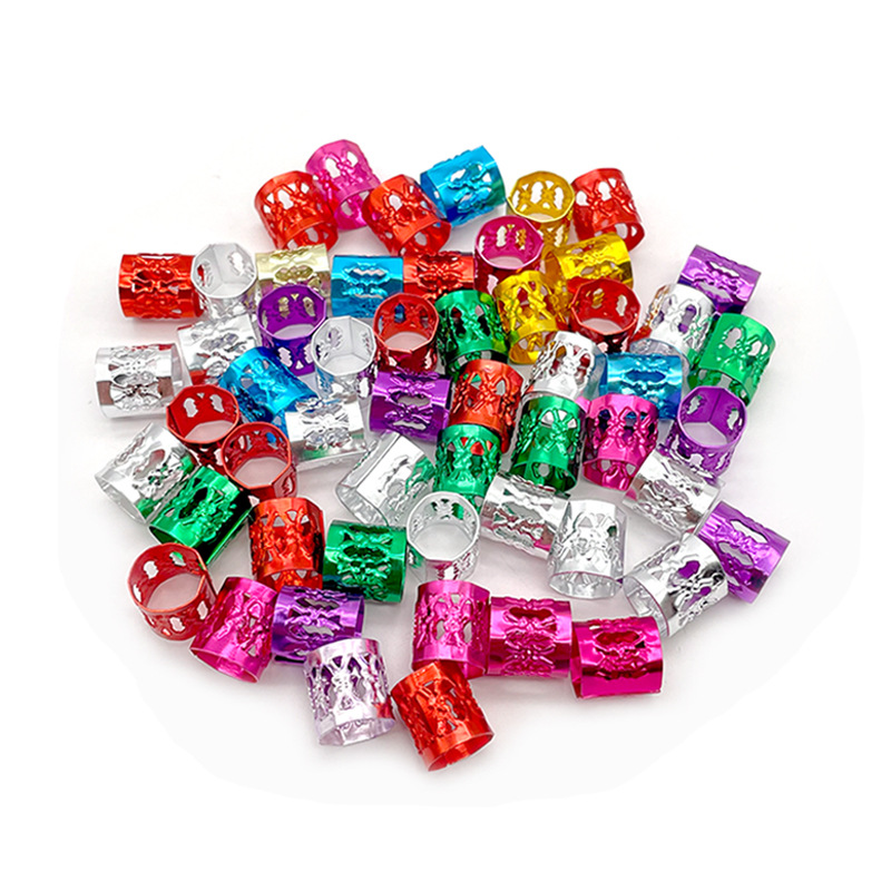 Hip-Hop Dirty Braid Jewelry Ring Hair Buckle African Wig Dirty Braid Hair Buckle Metal Cross Border DIY Dirty Braid Buckle