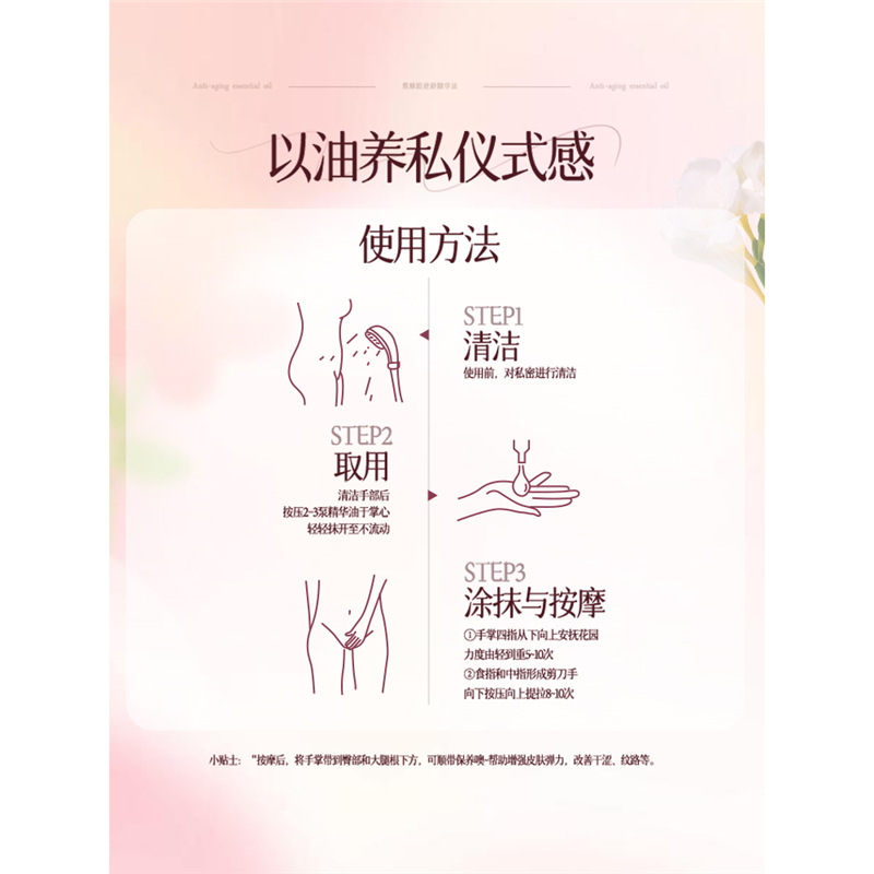 Fuyanjie Black Propolis Anti-Aging Private Essence Oil Private Parts Maintenance Moisturizing Care Solution Moisturizing and Replenishing Daily Care