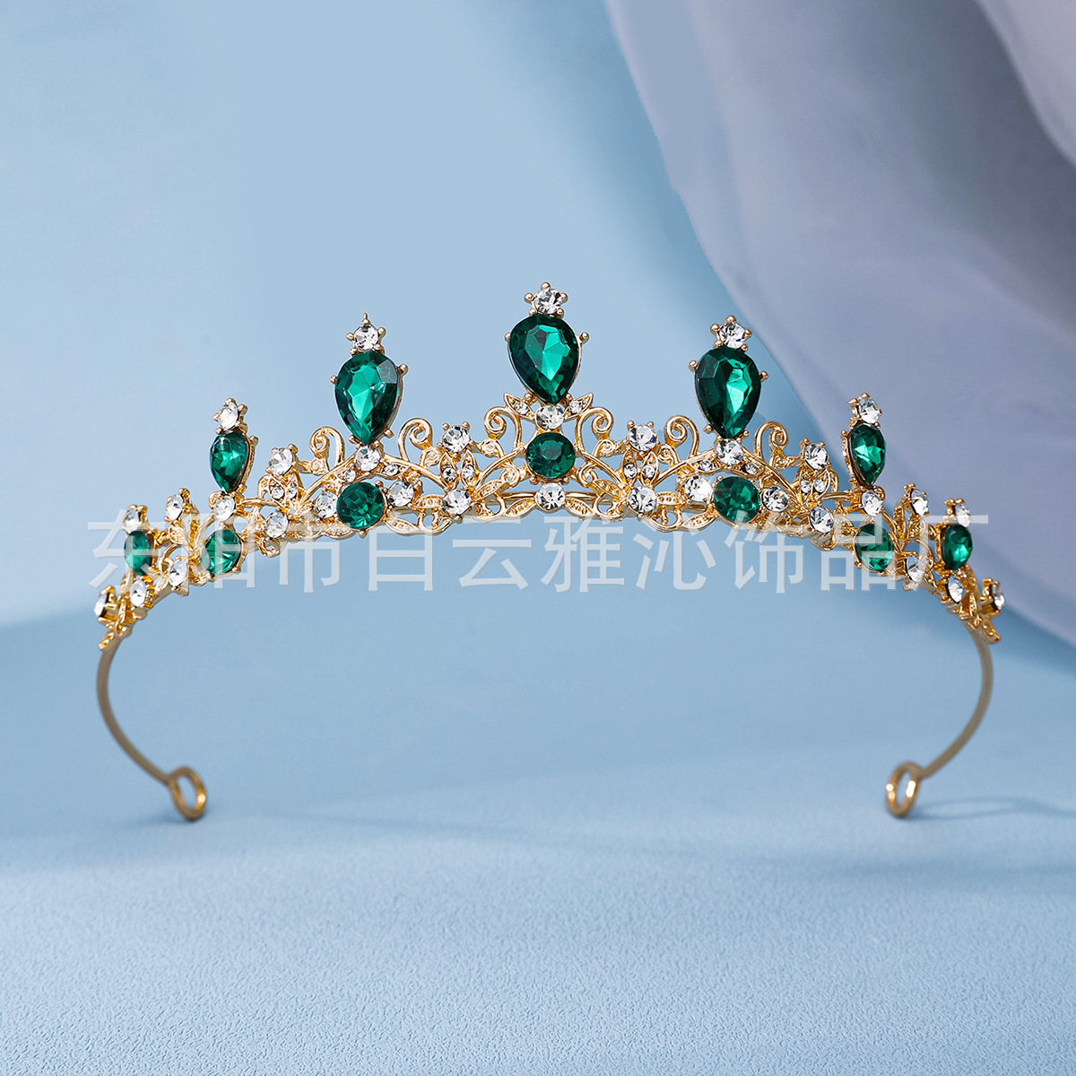 White Zircon Bridal Crown Headwear European and American Simple Wedding Accessories Wedding Headwear Crystal Crown Headwear Rhinestone