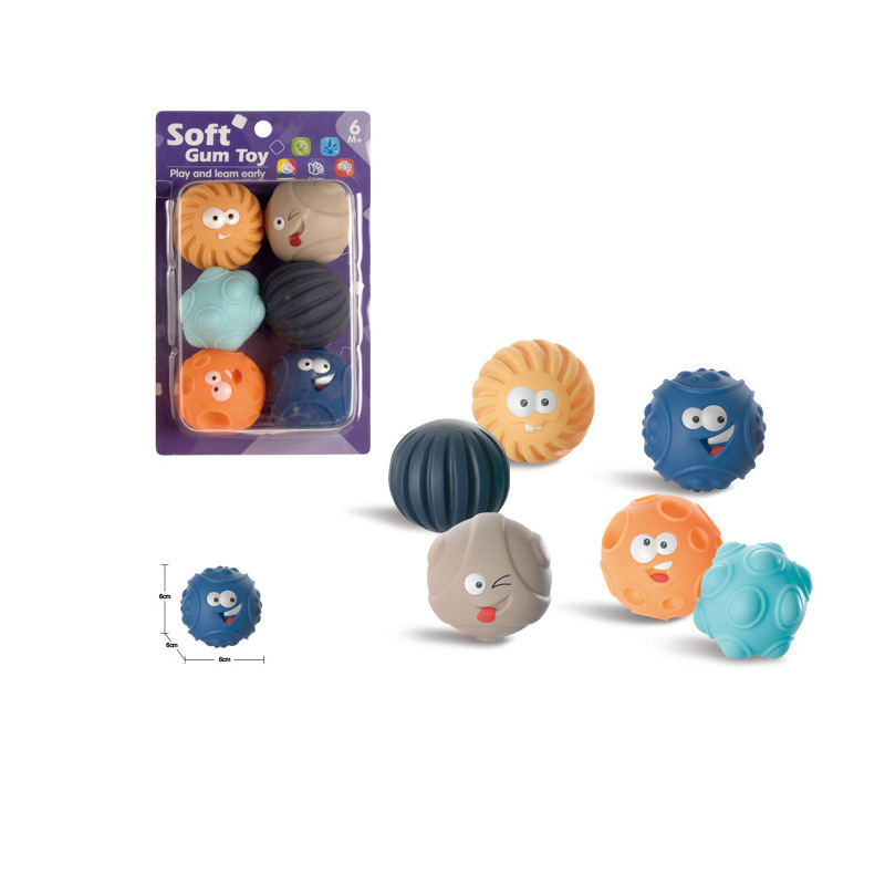 Cross-border Yama Vinyl Soft Rubber Toy Toy for Baby and Baby Bite Boiled Pinch Music Puzzle Early Education Stacking Ball