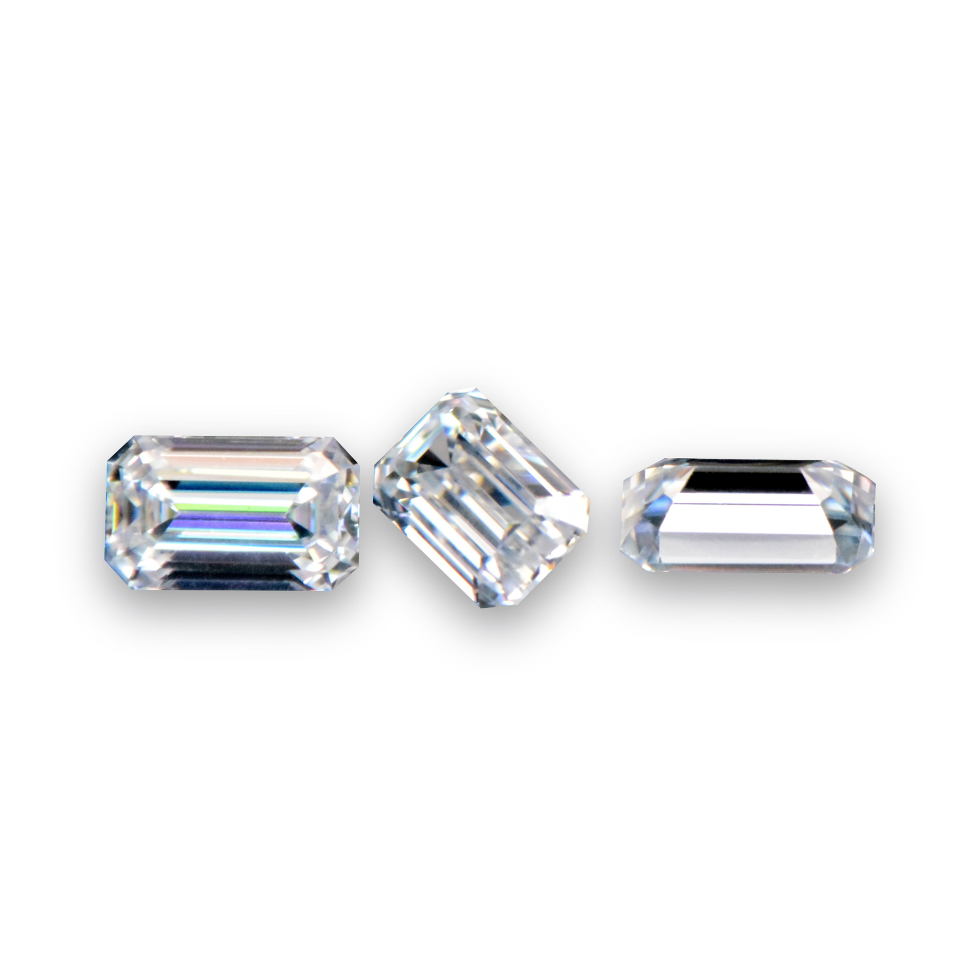 Emerald Cut Small Size 0.04-0.4 Carat D-De Wuzhou Factory Moissanite Loose Stone with Certificate Waist