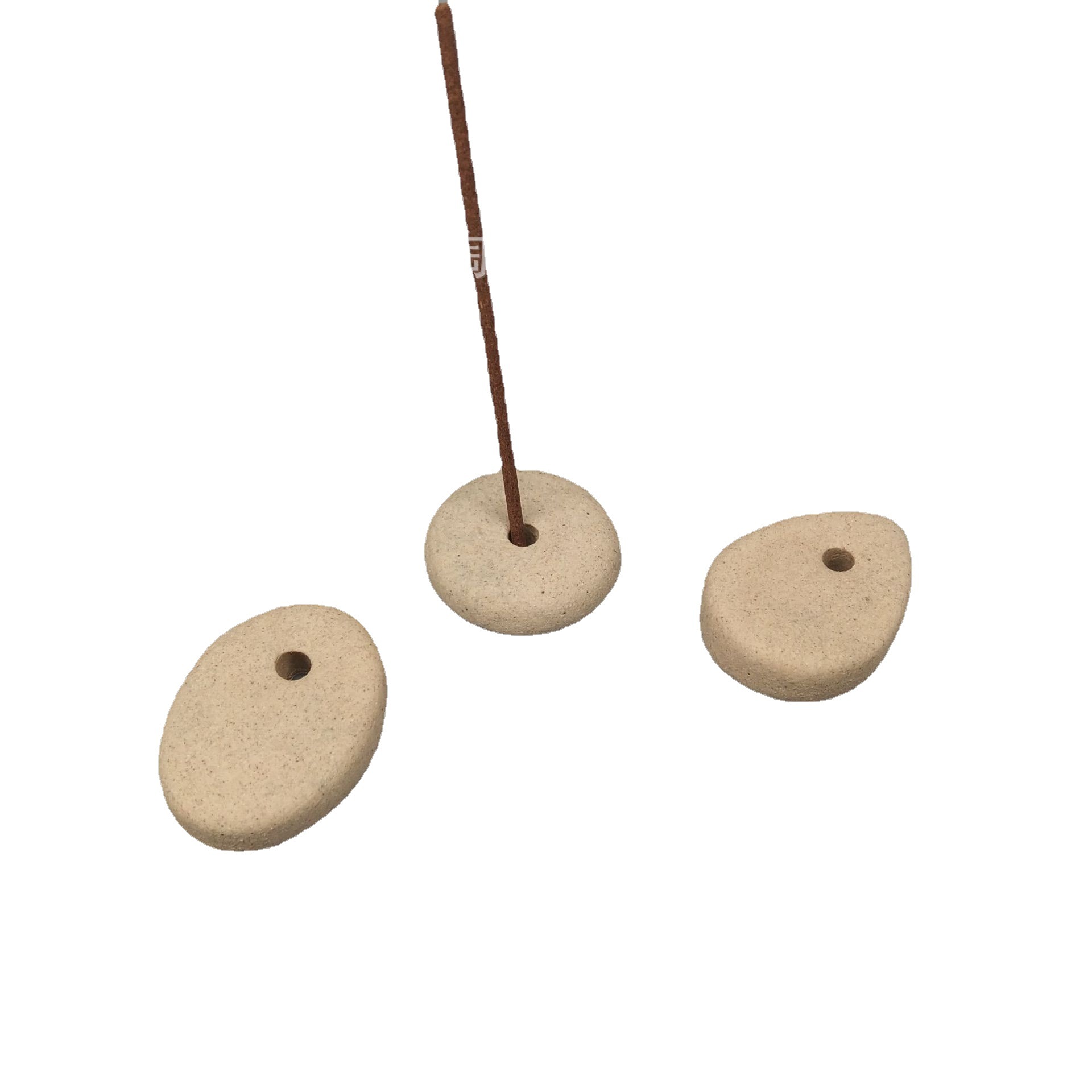 Plain Burned Mini Incense Insertion White Ceramic Hantiot Porcelain Small Incense Seat Nordic Simple Line Incense Seat Engraving logo