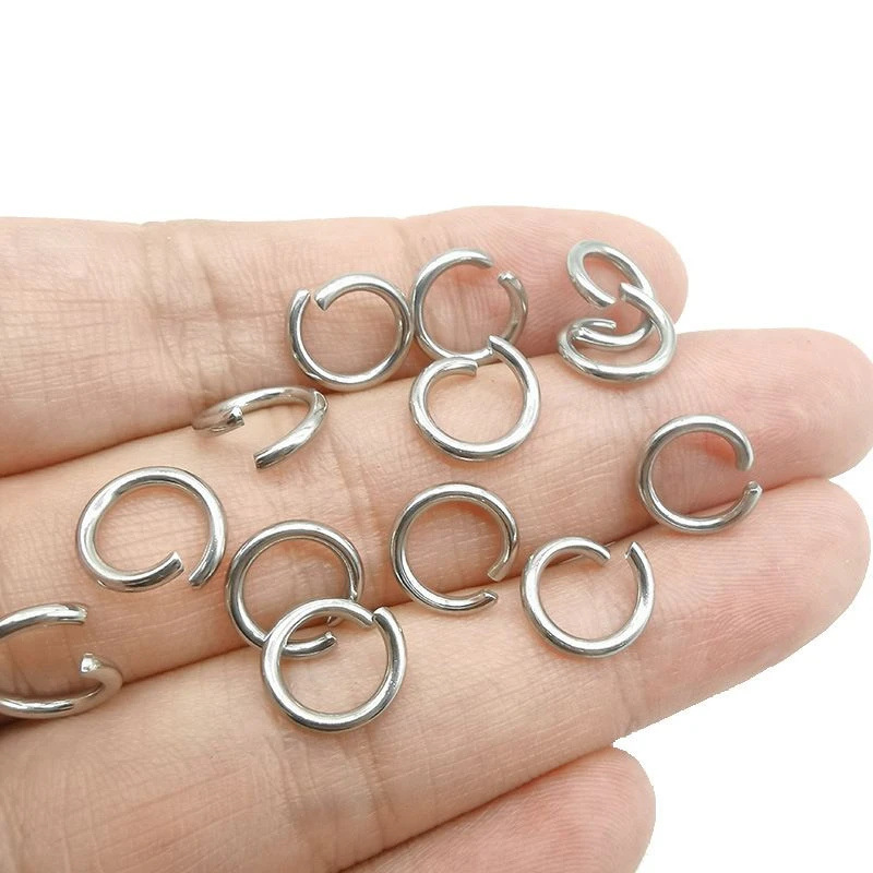 diy jewelry material open ring single ring flat iron ring chain connection ring earrings necklace accessories wholesale in stock