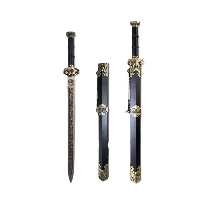 45cm Qin Wang Sword Alloy Ancient Sword Weapon Qin Shihuang Sword Yue Wang Sword Ruyi Sword Metal Famous Sword Model Ornament