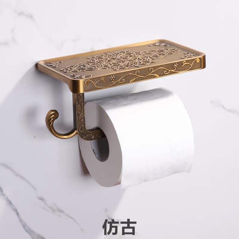 Антикварный резной держатель для мобильного телефона, органайзер для ванной, ретро благородный держатель для мобильного телефона, держатель для бумажных полотенец