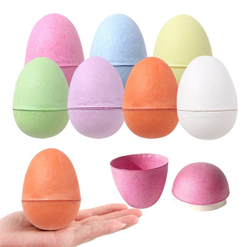 5.4cm Biodegradable Easter Halloween Christmas Paper Pulp DIY Kidsren's Paper Pulp Eggs Fsc Certified Manufacturer