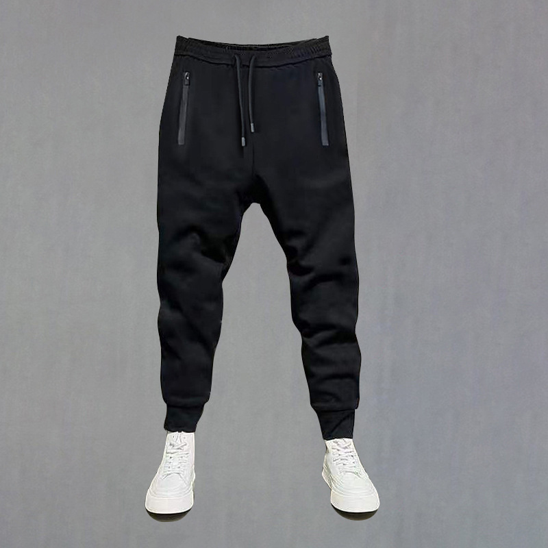 DW1001-DW1042 extra large size fleece-lined sports cotton collection fat men's sweater pants autumn and winter