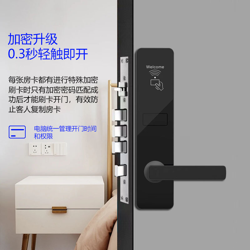 Hotel credit card lock magnetic card induction lock apartment rental homestay intelligent electronic door lock ic card hotel lock manufacturers