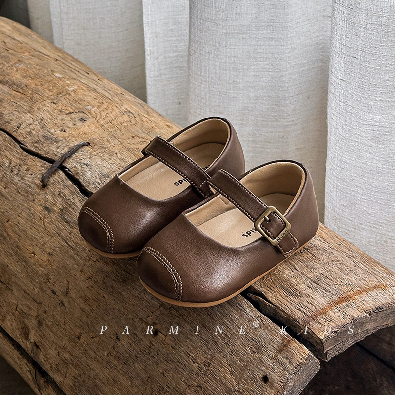 Genuine Leather Baby Girl Princess Toddler Shoes Simple Autumn New Girls Leather Shoes Baby Soft Sole Shoes Dropshipping