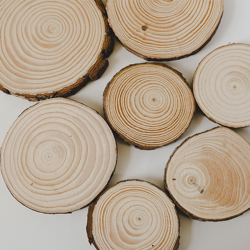 Aromatherapy Candle Tray Pine Round Wood Mat Large Simple Ins Style Decorative Ornaments Round Candle Base Candle Holder