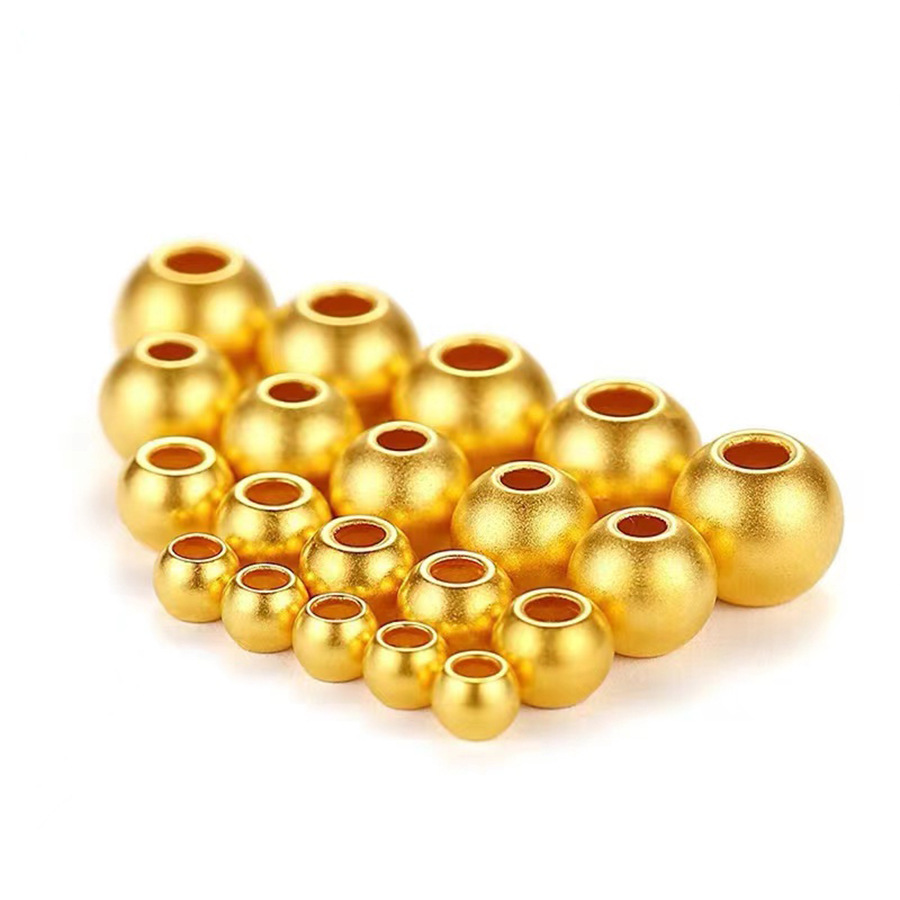 Shuibei Gold Pure Gold 999 Small Gold Beads 3D Hard Gold Transfer Beads DIY Loose Beads Pure Gold Separation Beads Ancient Method Accessories Wholesale