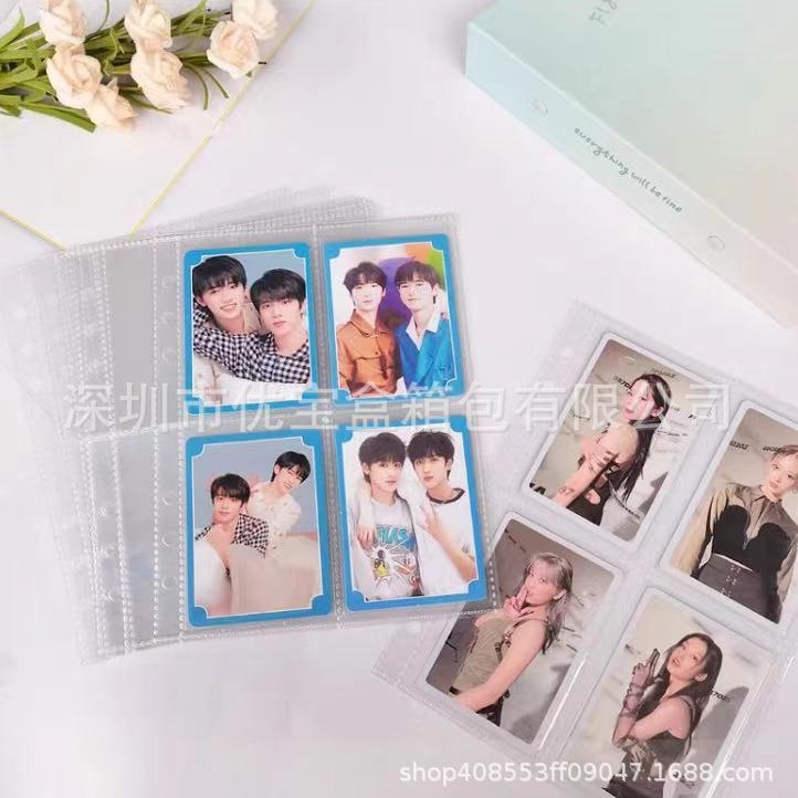 A5 transparent six-hole album Inner page postcard sticker photo storage loose-leaf PP material game card book loose-leaf