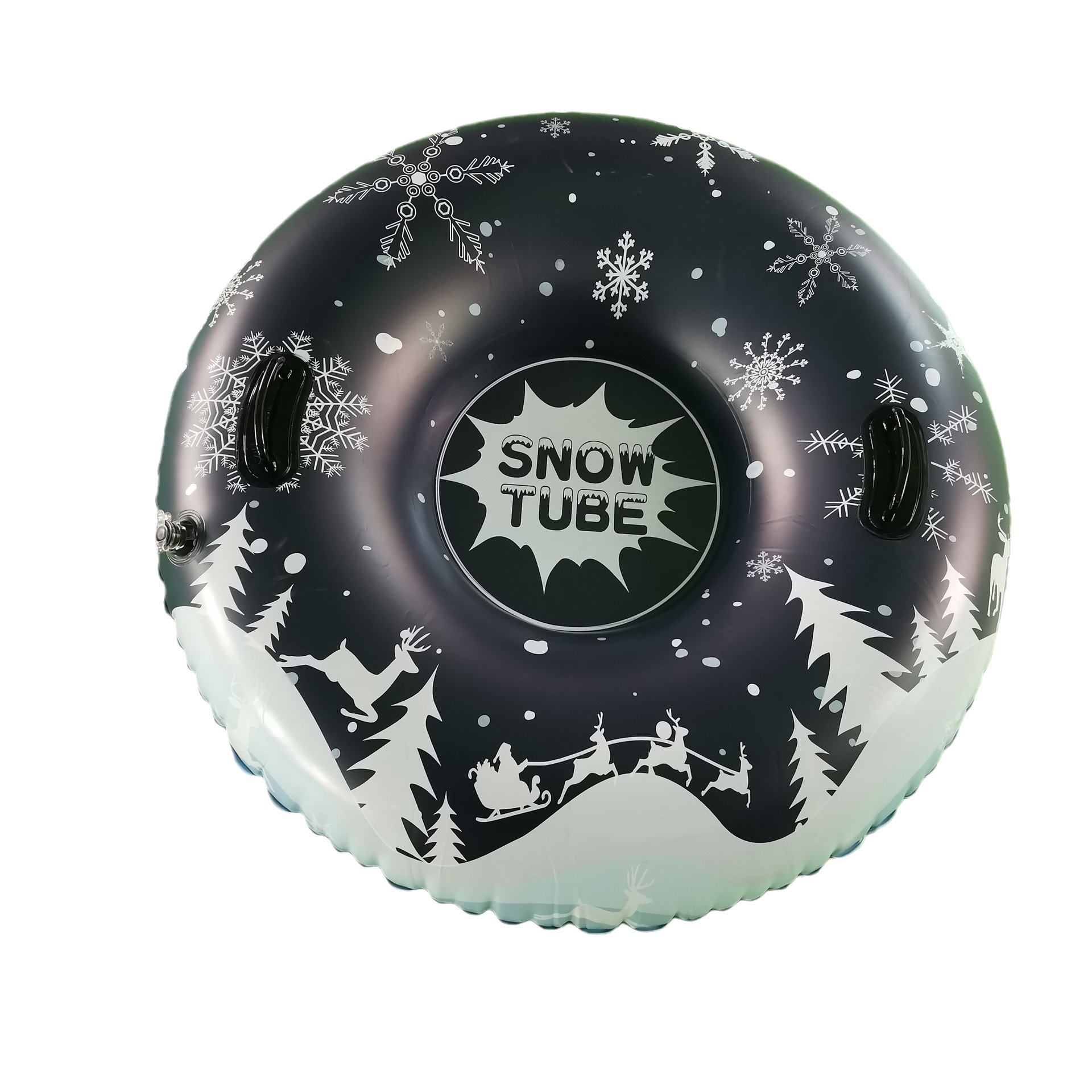 Pvc Inflatable Snowflake Ski Ring Adult Device Ski Thickeneded Winter Entertainment Toy Cold-Resistant and Wear-Resistant Drag Ring