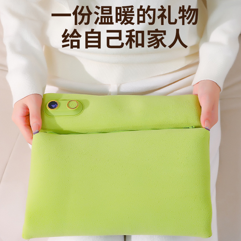 Graphene Rechargeable Hand Warmer Bag for Girls, Plush Hot Compress to Keep Warm, Water-Free Explosion-Proof Hot Water Bag to Warm the Belly