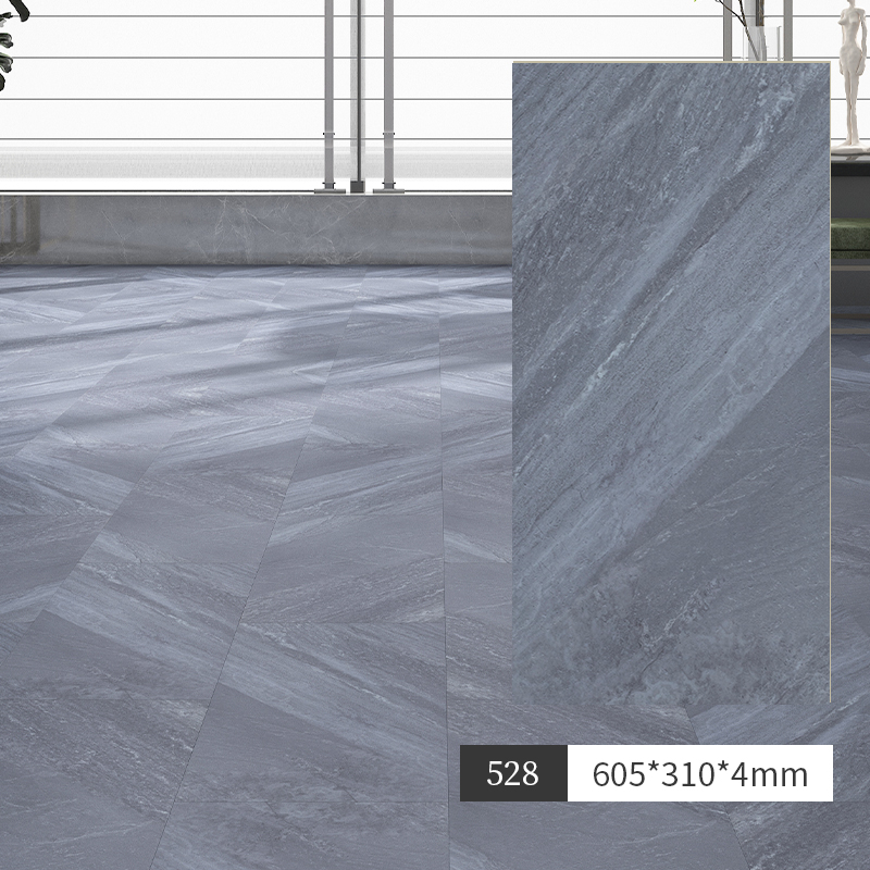 Spc Stone Plastic Lock Wood Floor Pure Color Cream Wabi-Sabi Style Household Micro-Cement Pvc Stone Crystal Snap-On Floor