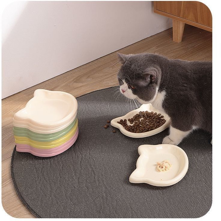 Cat Freeze-Dried Canned Cat Food Plate Kitten Plate Canned Freeze-Dried Classy Pet Plate Plastic Dish Anti-Black Chin