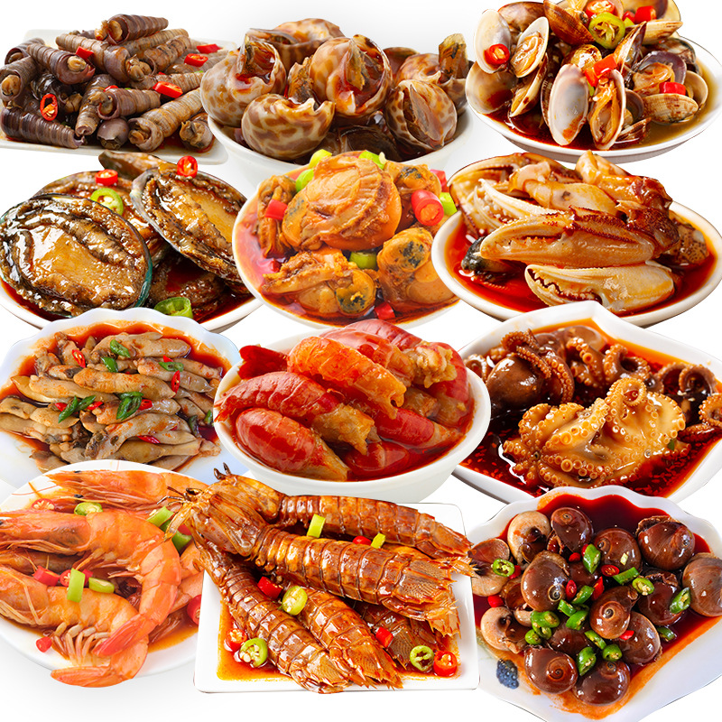 Spicy Snails Seafood Delicatessen Sea Snails Spicy Snail King Internet Celebrity Ready-To-Eat Spicy Seafood 500g