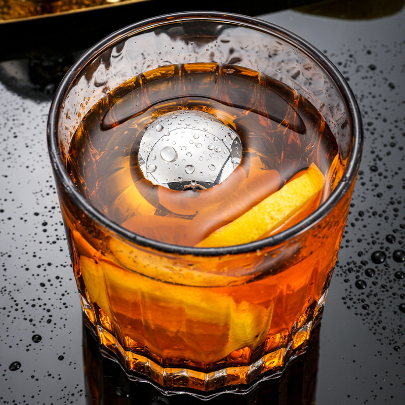 304 Stainless Steel Ice Ball Large Ice Cube Beverage Iced Whiskey Ice Wine Stone Round 38 55mm Quick-Frozen Metal