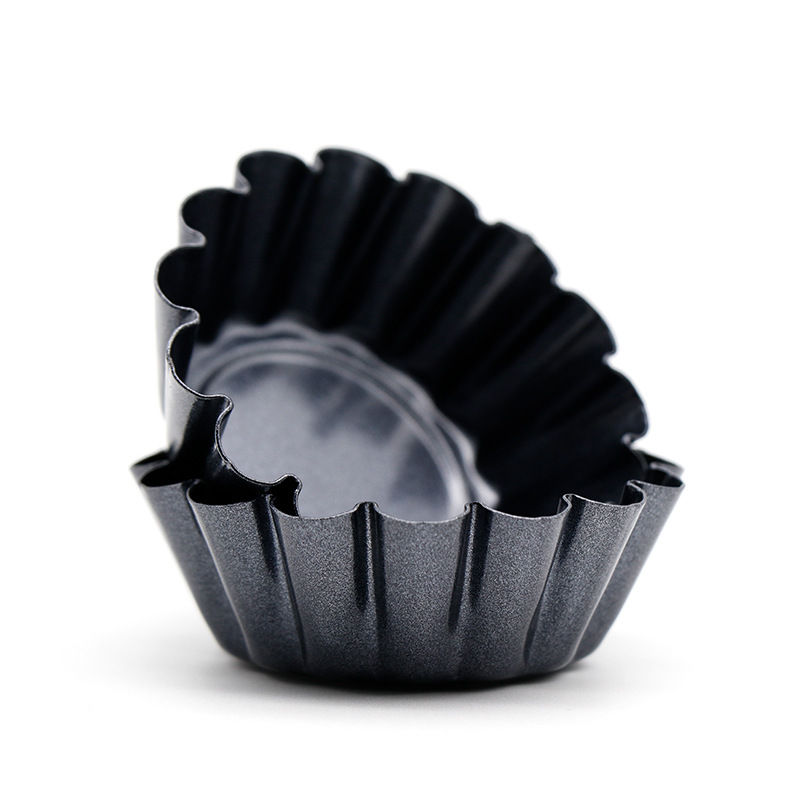 Egg cake mold 2.5 inch chrysanthemum Cup carbon steel cake cup bowl cake mold pudding Portuguese tart DIY baking tool