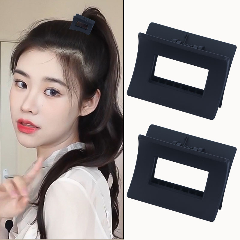 New diy cream glue poop hair clip accessories black mini geometric small grab clip seamless bangs clip