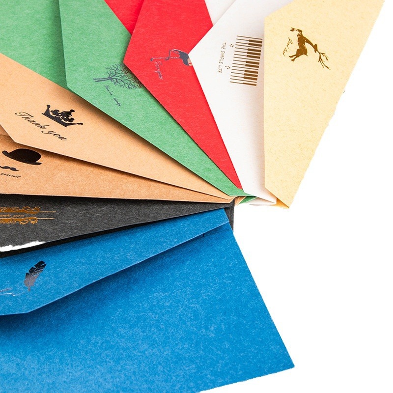 Foshan Manufacturer Professional Customized Invitation Envelope Exquisite Bronzing Envelope Colorful Pearlescent Paper Envelope Can Be Printed with logo