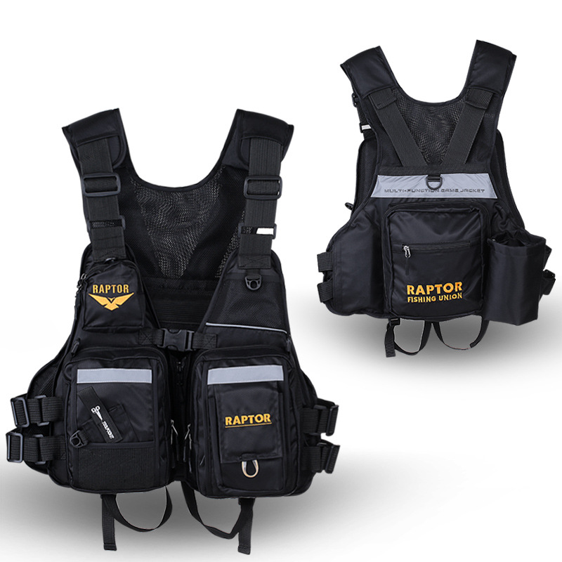 In stock Raptor fishing special buoyancy life-saving clothes multi-pocket rock fishing vest multi-functional sea fishing Survival Vest
