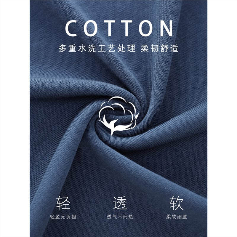 Pajamas Pure Cotton Men's Spring and Autumn Long Sleeve Home Wear Thin Casual plus size suit