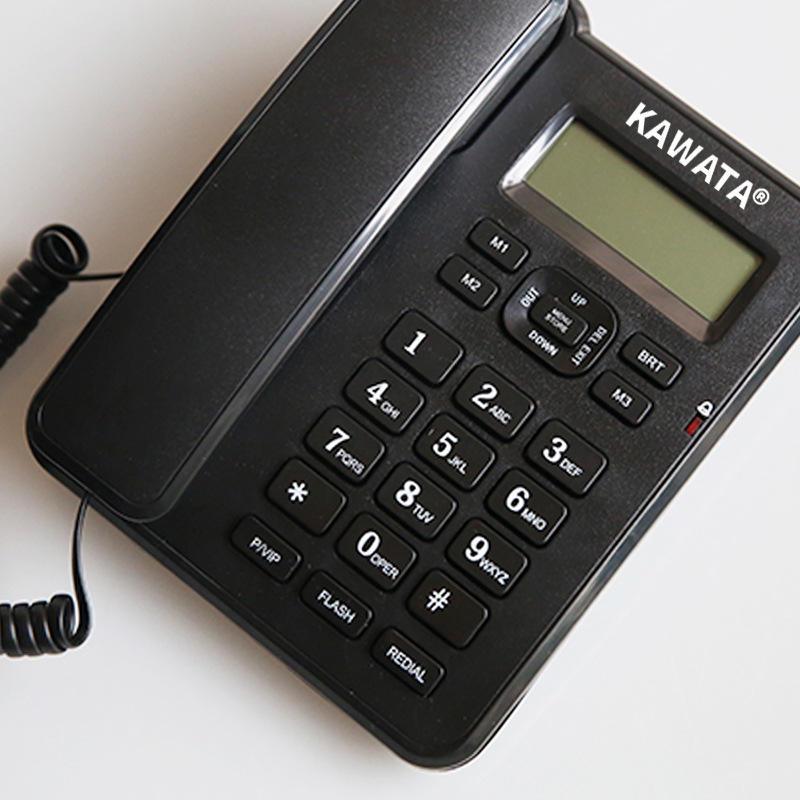 Cross-border English telephone white battery-free card caller ID fixed landline business Telephone