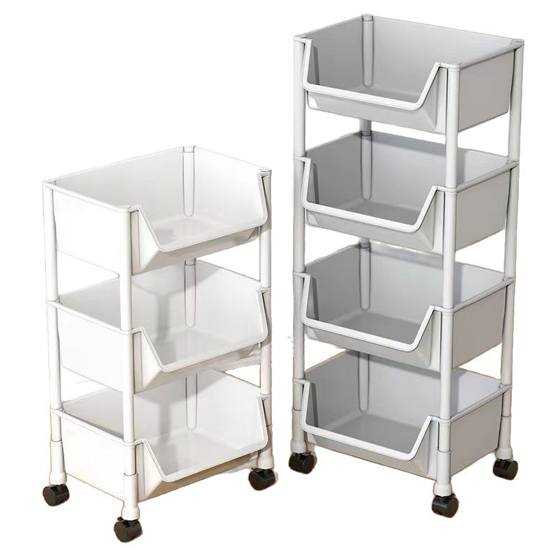 Simple Trolley Storage Rack Kitchen Floor-Standing Bedroom Multi-Layer Baby Mobile Bathroom Toilet Storage Storage Rack