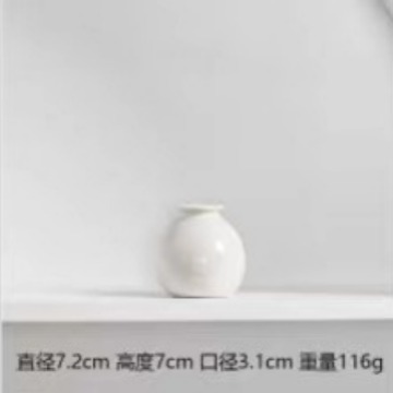 Mini Ceramic Vase Ins Simple Japanese-style Home Living Room Entrance Ornaments Decoration Soft Dried Flower Hydroponic Flower Set