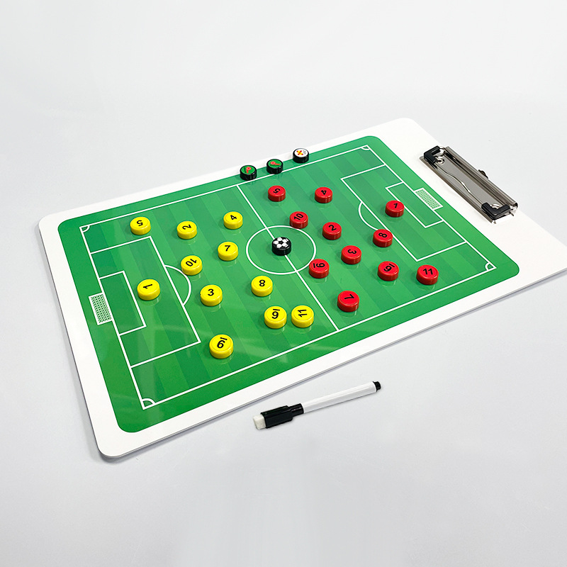 Double-sided Magnetic Football Training Tactical Board PVC Portable Game Coach Writable Erasable Tactical Teaching Board