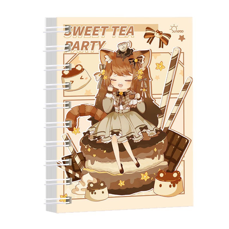 Cute Cartoon A7 Spiral Notebook Student Small Notebook Pocket Notebook High-Value Portable Mini Notepad