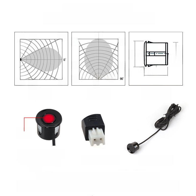 Factory wholesale 22mm reversing radar probe buzzer voice sensor reversing radar voice sensor