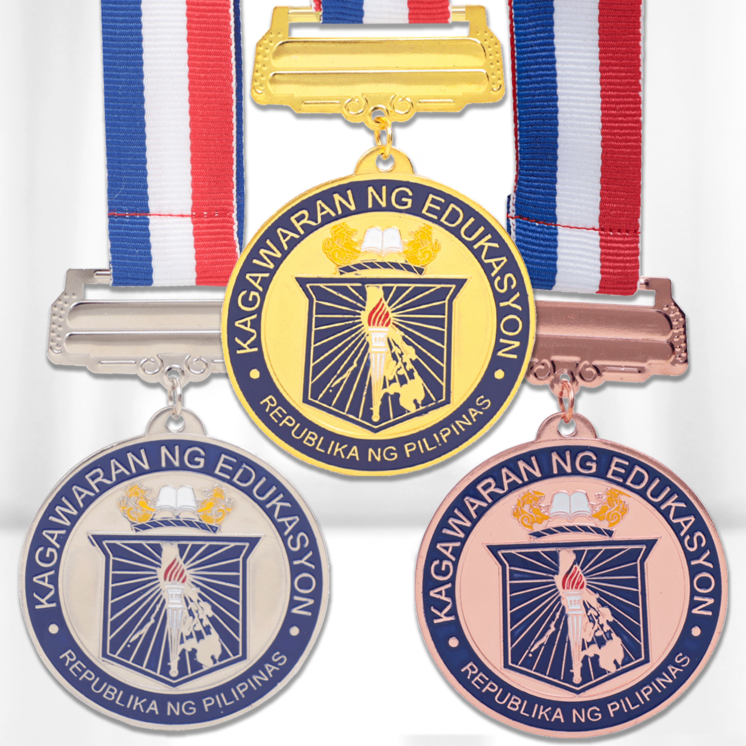 Филиппинская железная медаль Игры Марафон Металлический список Почетная конкуренция Памятные золотые, серебряные и медные медали
